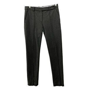 Theory Pintuck Pant Knit Twill Womens Size 6 Dark Gray Slim H0926205